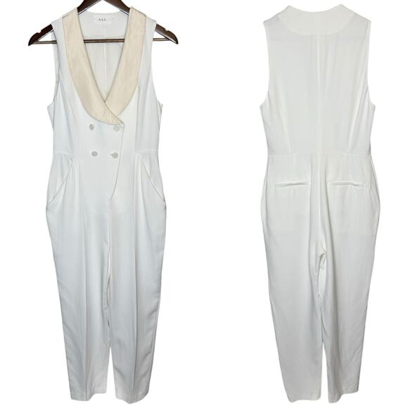 A.L.C. Everett Jumpsuit Eggshell, size 4 - Picture 5 of 9